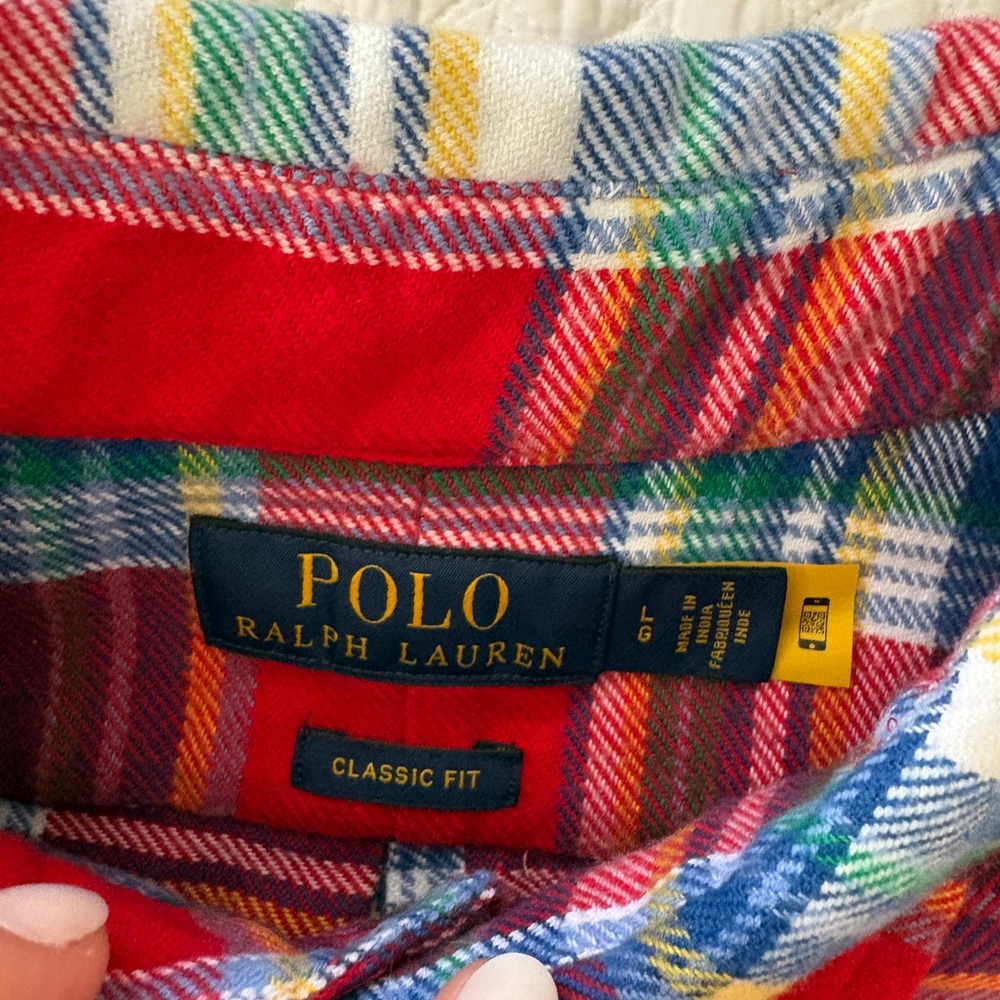 Ralph Lauren Men's Red Plaid Button-Down Shirt - Picture 2 of 6